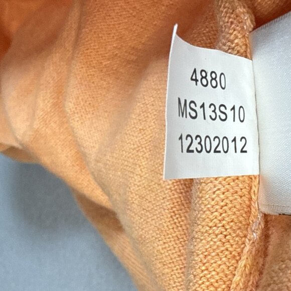 Peter Millar Sweater Men’s L Orange V-Neck Luxury Blend 95% Cotton 5% Cashmere - Picture 8 of 9